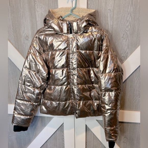 aerie Jackets & Blazers - 022. Aerie Offline Women's Metallic Hooded Puffer Coat Size Small
